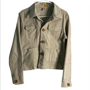 Corduroy woman beige jacket